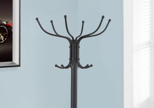 18" x 18" x 70" Black  Metal  Coat Rack - Image 2
