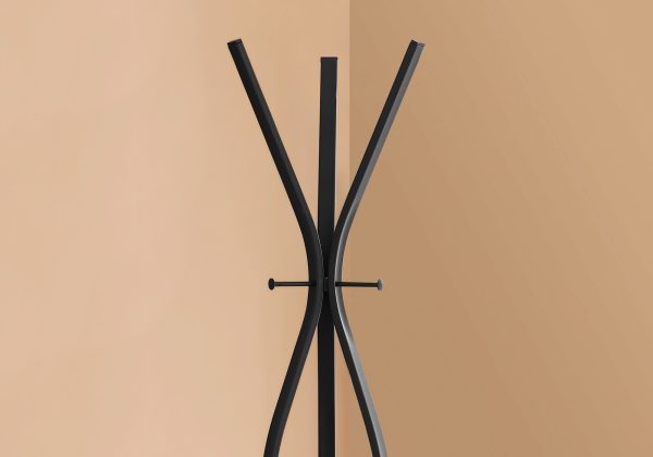 12" x 18" x 72" Black  Metal  Coat Rack - Image 2