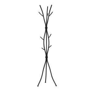 18.5" x 18.5" x 74" Black Metal  Coat Rack