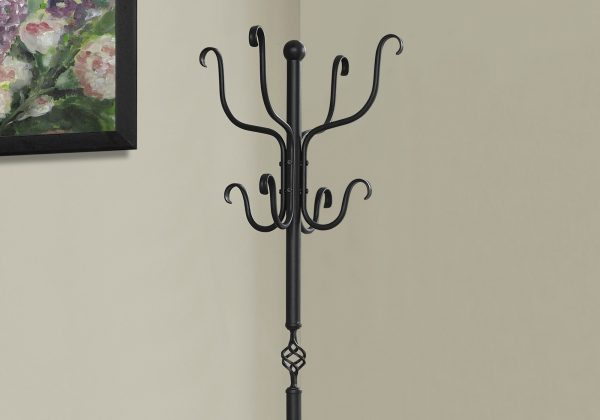 21" x 21" x 74" Black  Metal  Coat Rack - Image 2