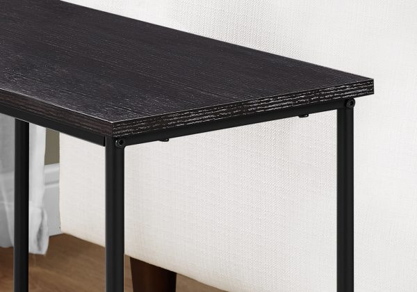 11.75" x 23.75" x 22" Cappuccino Black Mdf Metal  Accent Table - Image 2