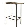 23.75" x 35.5" x 41" Cappuccino Mdf Metal  Home Bar