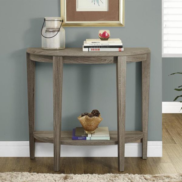 11.75" x 36" x 32.5" Dark Taupe Finish Accent Table - Image 5