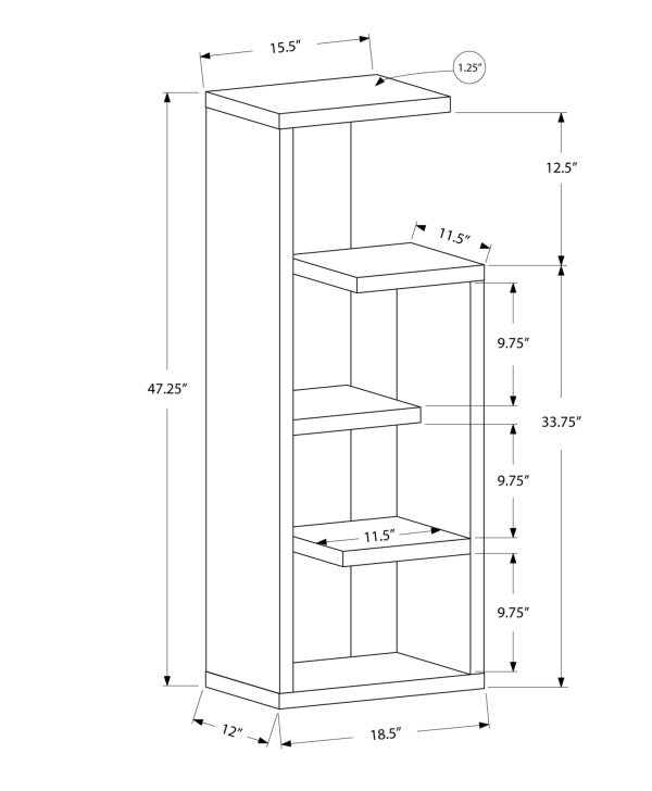 Dark Taupe Bookcase - Image 3