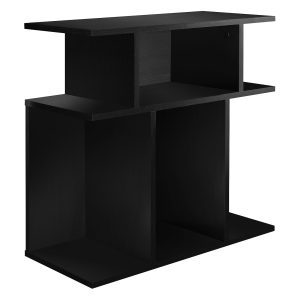 11.75" x 23.75" x 23.75" Black Particle Board Laminate  Accent Table