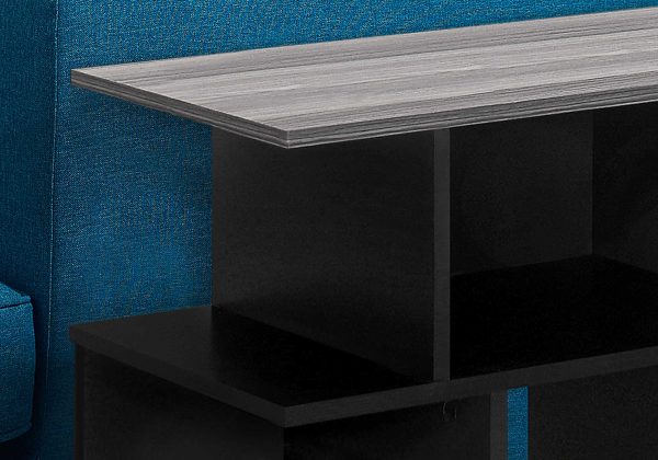 11.75" x 23.75" x 23.75" Black Grey Particle Board Laminate  Accent Table - Image 2