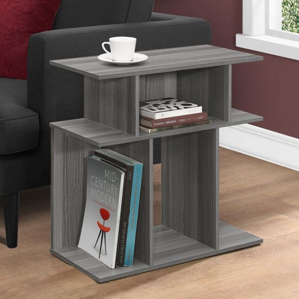 11.75" x 23.75" x 23.75" Grey Particle Board Laminate Accent Table - Image 5