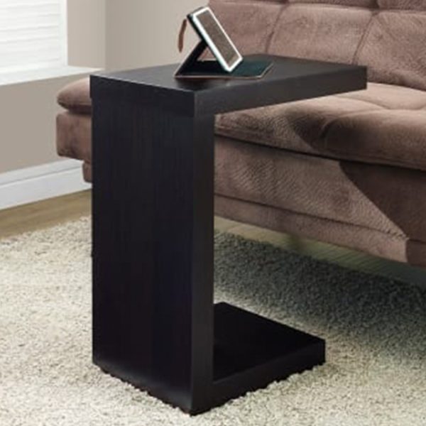 11.5" x 18" x 24" Cappuccino Hollow Core Particle Board  Accent Table - Image 5