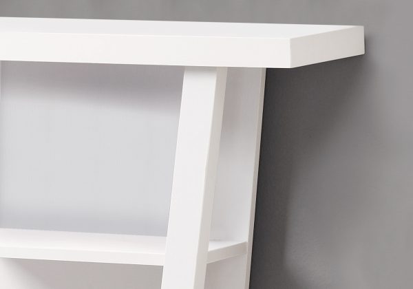 11.5" x 31.5" x 33.75" White Finish Hollow Core Accent Table - Image 2