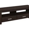 16.25" Particle Board and Laminate TV Stand with 2 Storage Drawers - Image 2