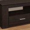 16.25" Particle Board and Laminate TV Stand with 2 Storage Drawers - Image 3