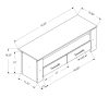 16.25" Particle Board and Laminate TV Stand with 2 Storage Drawers - Image 4