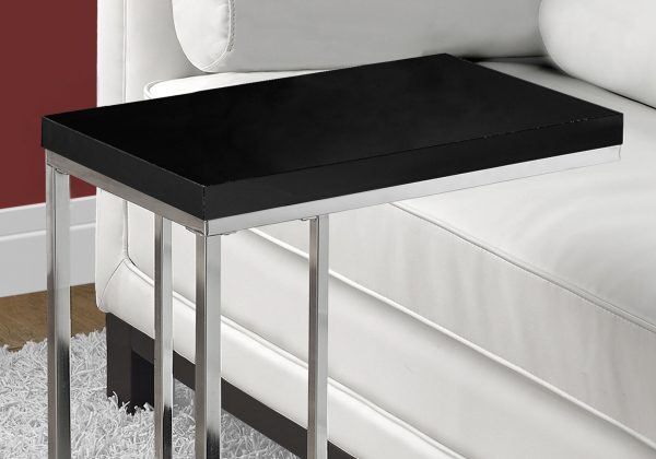 18.25" x 10.25" x 25.25" Black Particle Board Metal  Accent Table - Image 2