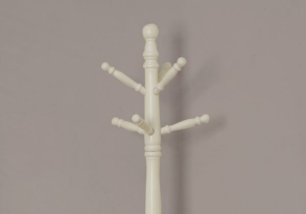 20" x 20" x 71.75" White Solid Wood Coat Rack - Image 2