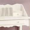 18" White Rectangular Secretary Desk With Three Drawers - Image 2