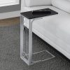 16" x 9" x 24.5" BlackSilver MDF and Metal Accent Table - Image 2