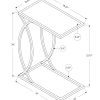 18.25" x 10.25" x 24" Gold Metal Glass  Accent Table - Image 3
