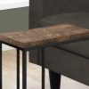 18.25" x 10.25" x 25.25" BrownBlack Particle Board Metal  Accent Table - Image 2