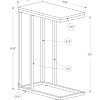 18.25" x 10.25" x 25.25" BrownBlack Particle Board Metal  Accent Table - Image 3