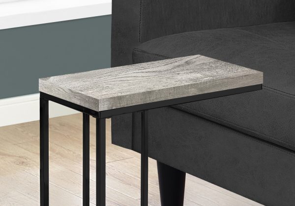 18.25" x 10.25" x 25.25" GreyBlack Particle Board Metal  Accent Table - Image 2