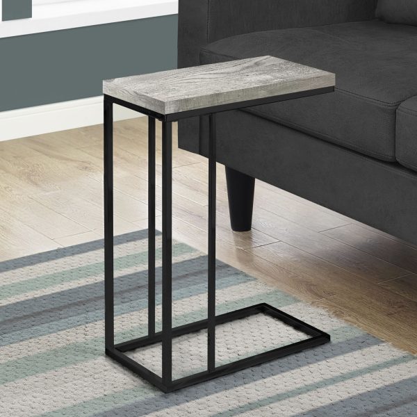 18.25" x 10.25" x 25.25" GreyBlack Particle Board Metal  Accent Table - Image 5