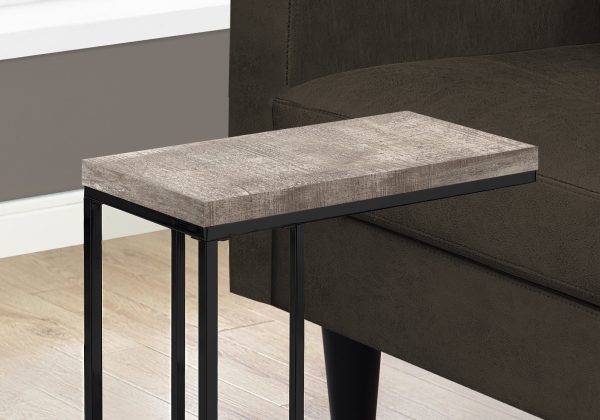 18.25" x 10.25" x 25.25" TaupeBlack Particle Board Metal  Accent Table - Image 2