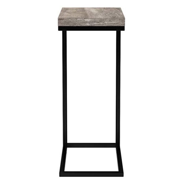 18.25" x 10.25" x 25.25" TaupeBlack Particle Board Metal  Accent Table - Image 5