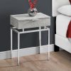 12.75" x 18.25" x 23.25" Grey Finish Metal Accent Table - Image 2