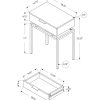 12.75" x 18.25" x 23.25" Grey Finish Metal Accent Table - Image 3