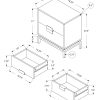 23.5" Particle Board and Chrome Metal Accent Table - Image 4