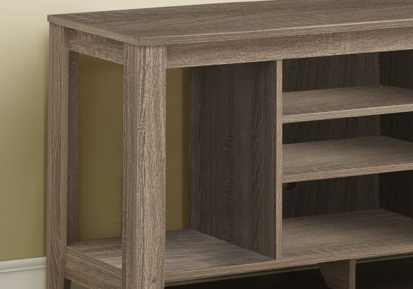 17.25" x 47.75" x 24.25" Dark Taupe Particle Board TV Stand - Image 2