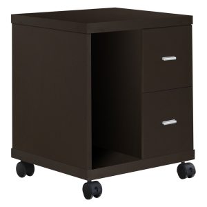 Office Cabinet Cappucino with 2 Drawer on Castors