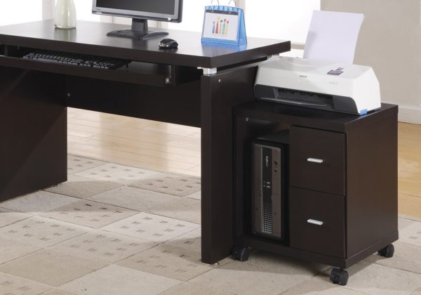 Office Cabinet Cappucino with 2 Drawer on Castors - Image 3