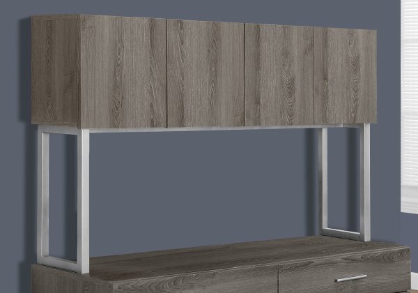 16.25" x 47.25" x 60" Dark Taupe Silver Particle Board Hollow Core Metal  Office Cabinet - Image 2