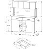 16.25" x 47.25" x 60" Dark Taupe Silver Particle Board Hollow Core Metal  Office Cabinet - Image 3