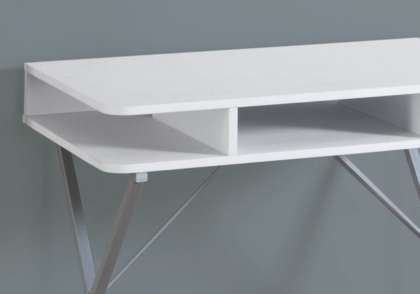 20" White Rectangular Computer Desk - Image 2