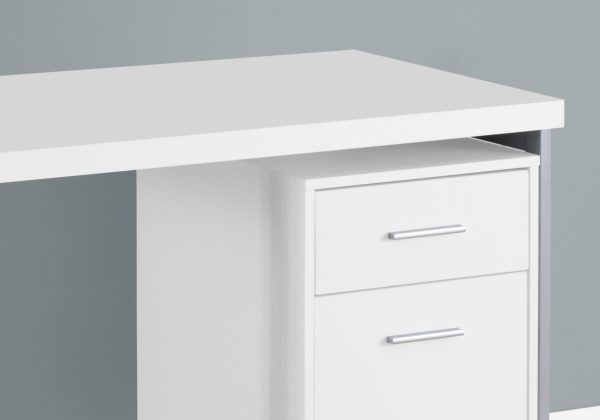 24" White Rectangular Computer Desk - Image 2