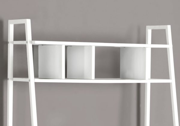 18" White Rectangular Ladder Desk - Image 2