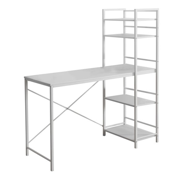 55" MDF and White Metal Computer Desk - Image 2