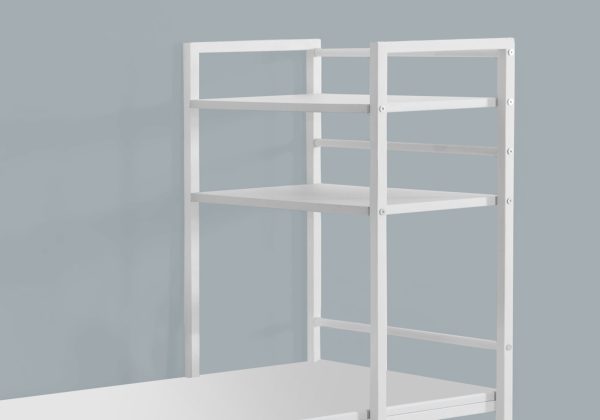 55" MDF and White Metal Computer Desk - Image 3