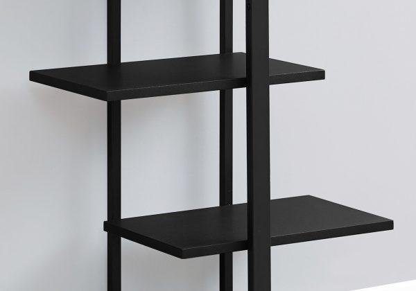 13" x 32" x 60" Black  Mdf  Metal   Bookshelf - Image 2