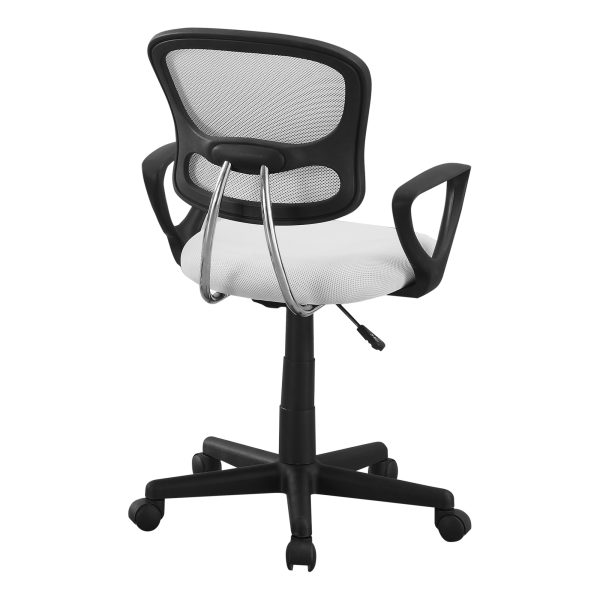 21.5" x 23" x 33" White Foam Metal Polypropylene Polyester  Office Chair - Image 2