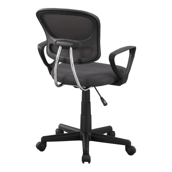21.5" x 23" x 33" Grey Foam Metal Polypropylene Polyester  Office Chair - Image 2