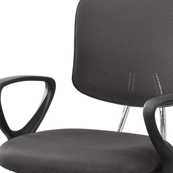 21.5" x 23" x 33" Grey Foam Metal Polypropylene Polyester  Office Chair - Image 4