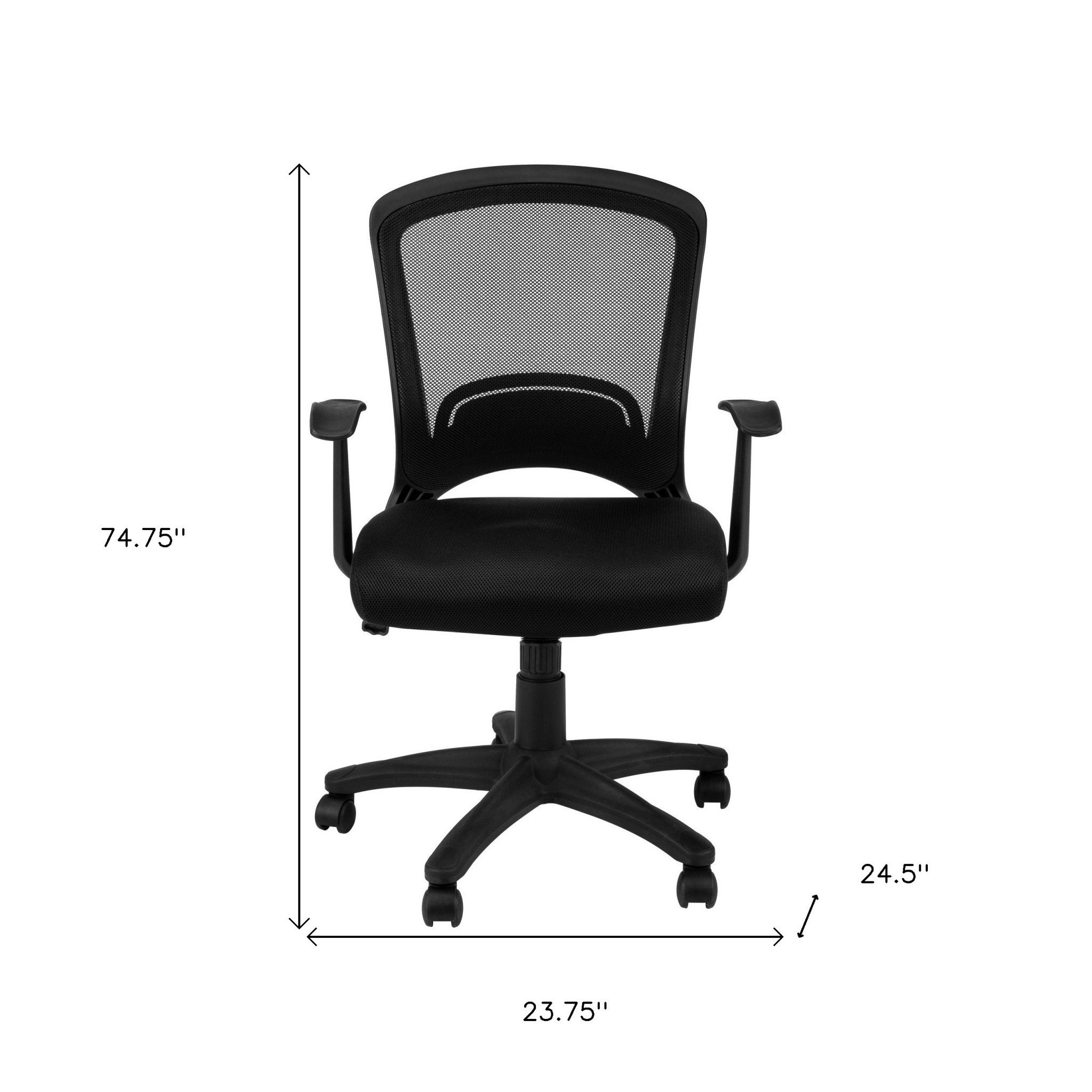 35.5" Foam MDF Polypropylene and Metal Multi Position Office Chair - Image 4