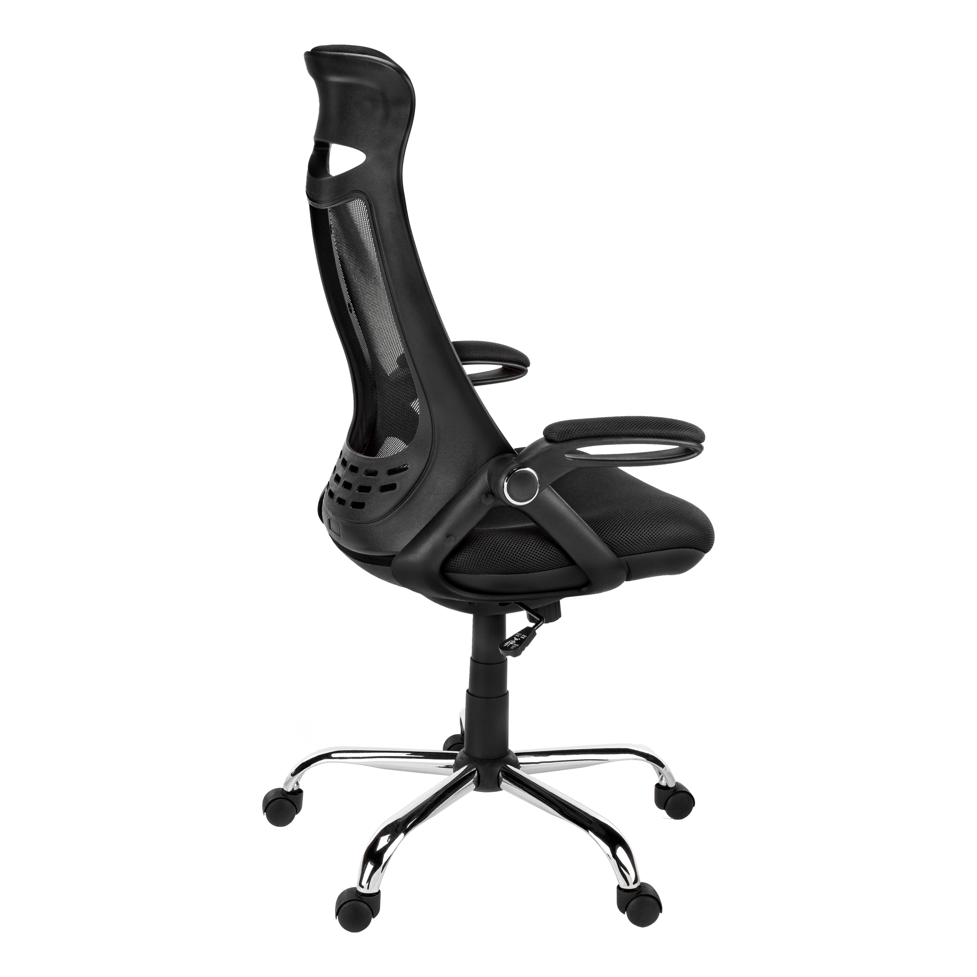 23.75" x 28" x 93.75" Black Foam Metal Office Chair With A High Back - Image 2