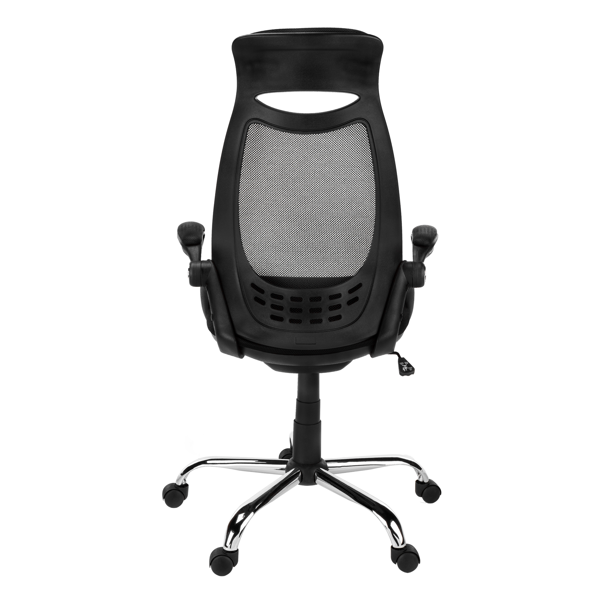 23.75" x 28" x 93.75" Black Foam Metal Office Chair With A High Back - Image 3