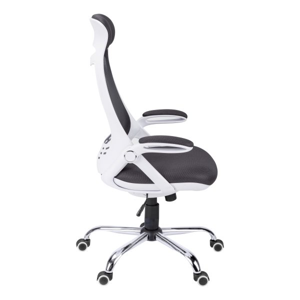 23.75" x 28" x 93.75" White Grey Foam  Office Chair With A High Back - Image 2