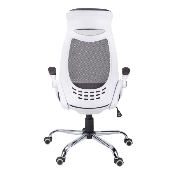 23.75" x 28" x 93.75" White Grey Foam  Office Chair With A High Back - Image 3