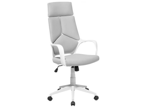 45.75" Foam  White Polypropylene  MDF  and Metal High Back Office Chair - Image 3